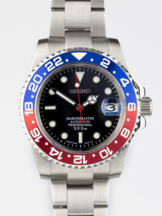 Seiko Mod Pepsi Submariner Watch