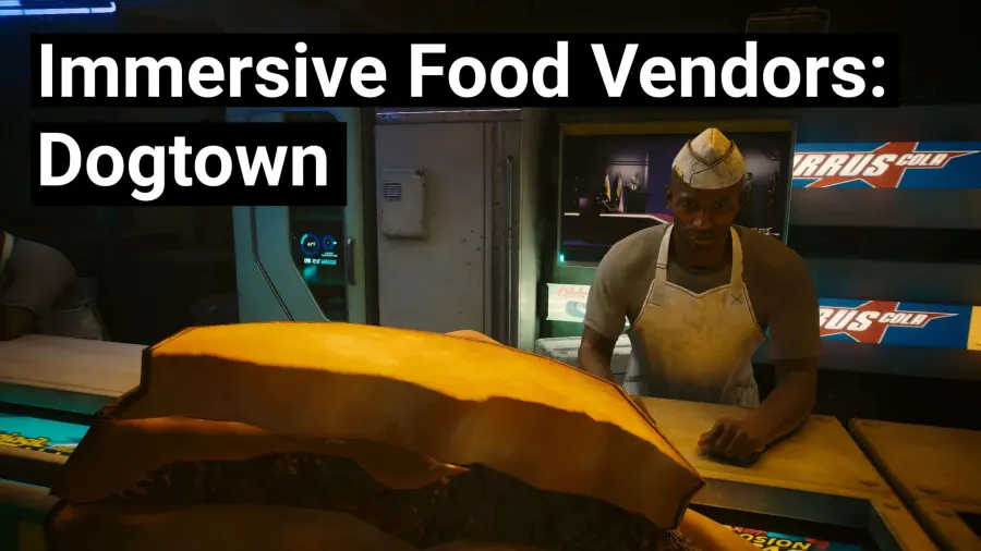 Immersive Food Vendors - Mod para Cyberpunk 2077