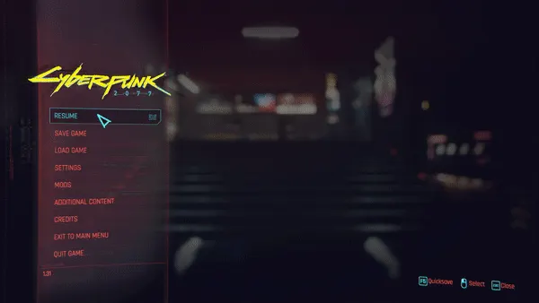 Native Settings UI - Mod para Cyberpunk 2077