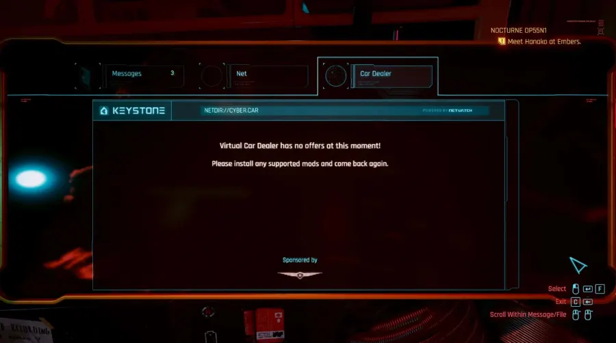 Virtual Car Dealer - Mod para Cyberpunk 2077