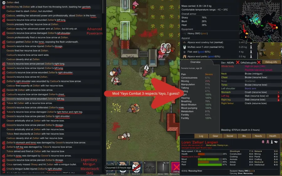 Yayo Combat - Mod para Rimworld