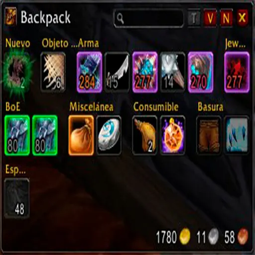 AdiBags - Mod para World of Warcraft